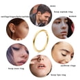 thumbnail image 6 of 4PCS 18G Nose Rings Hoops, Surgical Steel Earrings Tragus Septum Piercing CZ Clicker Ring, Hinged Segment Conch Lip Cartilage Double Hoops 8mm 10mm For Women Men, 6 of 6