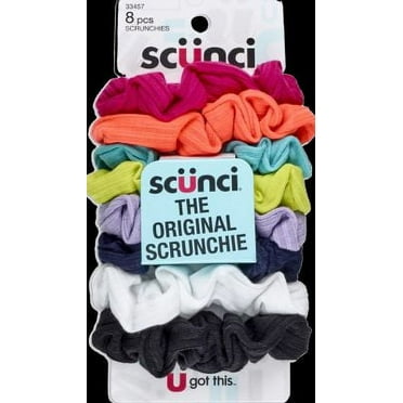 SMALL RIBBED SCRUNCHIES 8PK