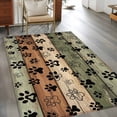 thumbnail image 4 of Area Rug for Living Room, Sage Green Brown Non-Slip Indoor Large Carpet for Bedroom/Dining Room, Farmhouse Dog Paw Vintage Washable Low-Profile Rectangle Floor Mat Runner Rugs - 3 x 5 Ft, 4 of 7
