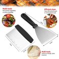 thumbnail image 2 of Griddle Accessory Kit, 12 Piece Flat Top Stainless Steel Griddle Tool Set with Griddle Cleaning Kit, Scraper, Metal Spatula, Egg Rings and Storage Bag for Outdoor BBQ , camping, black, 2 of 5