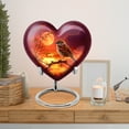 thumbnail image 5 of MUKTIVE Sparrow Urn for Human Cremation, 8 Inch Memorials Heart Shaped Urns for Mother Funeral, 3 inch Tree Urns for Adult Male & Female, Purple Burial Urn for Ashes (1 Large, 4 Keepsake), 5 of 6