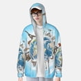 thumbnail image 2 of Kdxio World Travel Print Women Men Sun Protection UPF 50+ Jackets Zip Up Long Sleeve Hoodie Hiking Lightweight with Pockets, 2 of 7
