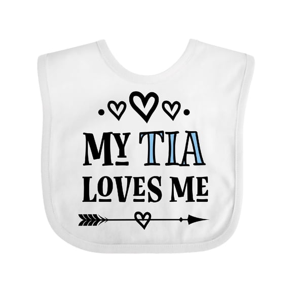 Inktastic My Tia Loves Me Childs Girls Baby Bib
