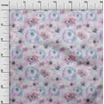 thumbnail image 2 of oneOone Cotton Poplin Blush Pink Fabric Watercolor Floral Sewing Material Print Fabric By The Yard 42 Inch Wide, 2 of 4