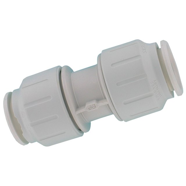 John Guest Speedfit Acoplador De Unión Cts De 3/4 Pulgadas Empuje Para Conectar Accesorio De Plomería De Plástico Blanco Pei0428P