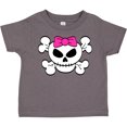 thumbnail image 3 of Inktastic Skull with Bow Girls Toddler T-Shirt, 3 of 5