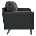 thumbnail image 3 of Sofa Couch, Black, Leather, Mid Century Living Lounge Cafe Lobby Hospitality Restaurant, Modern Contemporary HB33442, 3 of 8