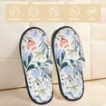 thumbnail image 2 of House Slippers for Women Men - Watercolor Wildflowers 1 Lightweight House Shoes Fuzzy Slippers, Soft Slip-On Cozy House Slippers for Woman Indoor Outdoor, 2 of 7