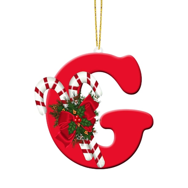 Decoraciones Del Árbol de Navidad Decoración Del Árbol de Navidad de 26 Letras Decoración Del Árbol de Navidad Colgante Decoración Del Árbol de Navidad Personalizada