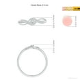thumbnail image 6 of ANGARA Natural Solitaire Diamond Infinity Promise Ring in 14K White Gold for Women (Size-2.2mm| Color-G| Clarity-VS2) | April Birthstone, Anniversary, Jewelry Gift for Women | Natural Diamond Ring, 6 of 10