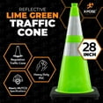 thumbnail image 6 of 18” Lime Green Traffic Cone - 12 Pack - Premium PVC Safety Cone for Parking, Caution, Construction, Road Crews, Emergency Vehicle - Xpose Safety, 6 of 7