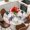 Dark blue, rose red, beige, variant on Multi-Color Diamond Round Tablecloth, Fitted Table Cover with Elastic for 45"-54" Round Tables, Modern Geometric Middle Century Beige Table Cloth Outdoor Indoor Dinning Party Waterproof Tablecloths