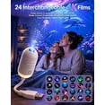 thumbnail image 3 of Galaxy Projector Night Light, 2-in-1 5D Holographic Star Projector, 360° USB Ceiling Lamp with 6 Films, 3 of 6