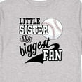 thumbnail image 4 of Inktastic Little Sister and Biggest Baseball Fan Girls Long Sleeve Toddler T-Shirt, 4 of 5