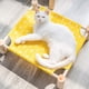 thumbnail image 1 of Cama portátil elevada para mascotas para gato, perro, verano, transpirable, desmontable, gato, gatito, cachorro, nido, hamaca, lona duradera, soporte de madera de pino, uso interior o exterior, 21 x 19 pulgadas Zhivalor Yoga y Pilates, 1 of 6