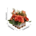 thumbnail image 3 of ToyKingdee Flower Arrangement Artificial Flowers in Pot - Fake Flowers Roses Peonies Hydrangeas in Wooden Vase Potted Artificial Flower Centerpieces for Table Decor, 3 of 6