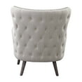 thumbnail image 3 of Uttermost Donya Coastal Fabric Tufted Accent Chair in Cream/Oak/Bronze, 3 of 7