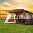thumbnail image 4 of Travel Camping Tent with 2 Rooms Large Family Cabin Tent Breathable and Rainproof for Outdoor Camping Hiking Backpacking Beach, 4 of 7
