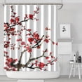thumbnail image 2 of Waterproof Watercolor Plant Shower Curtain 72x84 Inch Leaves with Floral Polyester Unique Shower Curtain for Bathroom Hotel Home Decor with 12 Plastic Hooks, 2 of 5