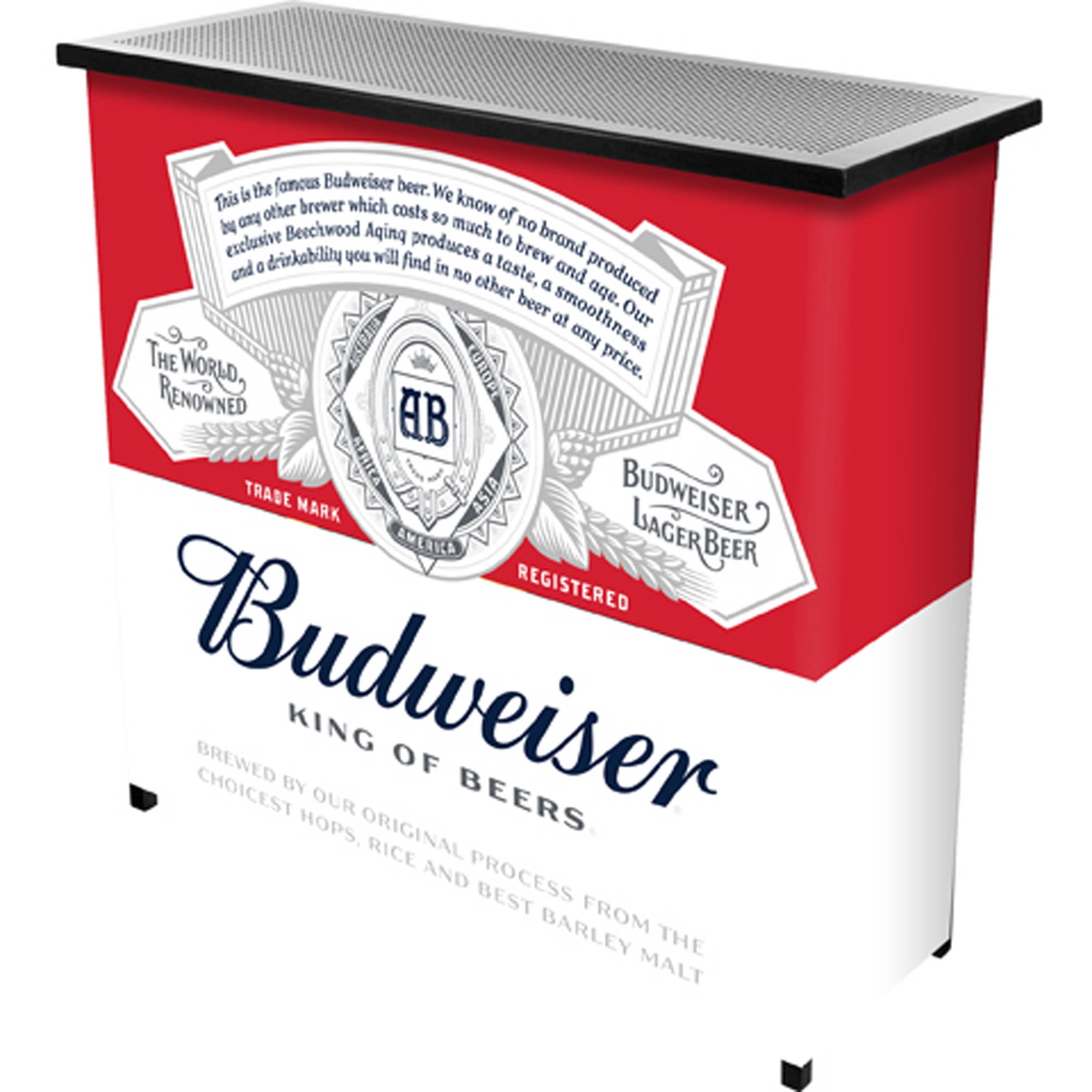 Budweiser Portable Bar with Carrying Case, Label Design