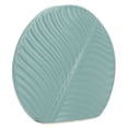 thumbnail image 2 of Jarrón de cerámica con diseño de hojas, estilo nórdico, verde oscuro, con forma de hoja plana, antideslizante, de porcelana, para sala de estar y oficina., 2 of 14