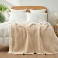 thumbnail image 6 of Snuggle Sac Ultra Soft Blanket Twin Size, Ultra Soft Microfiber Knitted Blanket Cozy Warm Blankets, Heather Beige, 60x80 inches, 6 of 6