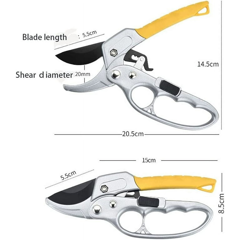 Threns Garden Bypass Pruning Shears Heavy-Duty Tree Trimmers and Rose Pruning Shears Handheld Pruner Multipurpose Garden Shears for Gardening
