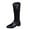 Black, variant on JikouIivo Women's Winter Elegant Knee High Boot Black Brown High Tube Flat Heels Shoes Women's Shoes Christmas