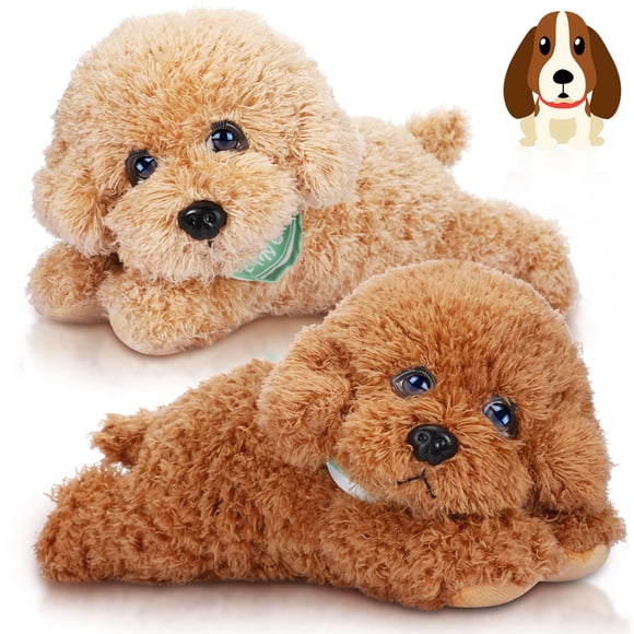 Peluche de peluche Skylety para perros caniche, 27 cm, para niños mayores de 14 años