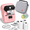 Pink, variant on Phomemo M110 Label Maker Machine with 3 Roll Labels and 1 Bag, Bluetooth Barcode Label Printer,Portable Wireless Thermal Printer, for Small Business, Price Tags, Clothing Tags & Mailing(Pink)