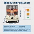 thumbnail image 2 of Memoryfield 9800 BTU Portable Kerosene Heater for Indoor & Outdoor, Space Heating & Cooking Function with 1.1 Gal Tank, for Fishing Camping Hunting Garag, Beige, 2 of 10
