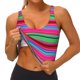 thumbnail image 3 of Balery Colorful Mexican Stripes Sujetadores deportivos con espalda cruzada para mujer, acolchados, sin costuras, de alto impacto, ideales para yoga, gimnasio, entrenamiento y fitness.-Medium, 3 of 8