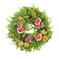 thumbnail image 2 of Corona navideña, corona de San Valentín, coronas de primavera para puerta de entrada, corona de rosas grandes, corona verde artificial para puerta de entrada, ventanas y paredes, coronas navideñas par, 2 of 8