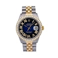 thumbnail image 1 of Pre-Owned Rolex Datejust 36MM 16233 Blue Roman Diamond Dial Diamond Bezel Two Tone Yellow Gold Jubilee Bracelet 1.35ct, 1 of 6