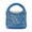 Blue, variant on Hollow Woven Mini Tote Handbag, Net‑Knitted Top‑Handle Bag with Removable Inner Liner