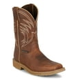 thumbnail image 2 of Justin Boot Company Men`s Justin Daywork Pecan 11In Top Square Soft Toe Work Boot Brown 9 D, 2 of 5