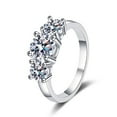 thumbnail image 3 of Wedding Band Anniversary Ring 2 Ct Round Diamond 14K White Gold Finish, 3 of 4