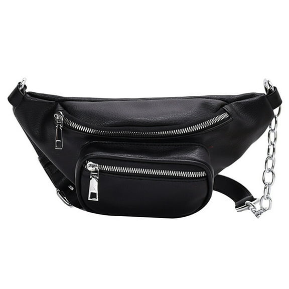 1pc Women Waist Bag Single Shoulder Bag Sling Pocket PU Crossbody Bags