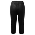 thumbnail image 6 of Capri Pants for Women Plus Size Casual Elastic Waist Loose Fit Yoga Sweatpants with Pockets Activewear, 6 of 6