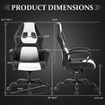 thumbnail image 3 of YRLLENSDAN,Gaming Chairs for Adults,Gaming Computer Chair,Gaming Chair with Massager,Gamer Chairs for Adults,Video Game Chairs,Adjustable,White, 3 of 7
