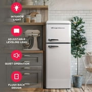 Frigidaire 7.5 Cu. ft. Retro Refrigerator, Apartment Size Top Mount Fridge with Chrome Handles, Cream EFR756