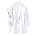 thumbnail image 3 of NIUREDLTD Women's Blazer Jackets 3/4 Sleeve Solid Color Suit Jacket Outerwear Single Button Notched Lapel Slim Cardigan Coat White1 2XL, 3 of 4