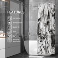 thumbnail image 2 of Black and White Shower Curtain, Abstract Marble Shower Curtain for Modern Bathroom Decor, Waterproof Fabric Shower Curtain Set with Hooks, 72 x 72, 2 of 6