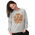 thumbnail image 4 of Thank God For Hunting Season Antlers Unisex Plus Fleece Graphic Sweatshirt Brisco Brands 2X, 4 of 5