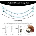 thumbnail image 2 of 2 Pcs Cotton Hanging Storage Chains for Stuffed Animal, Each Boho Display Chain Comes with 20 Metal Clips, Hanging Storage Organizer for Wall or Corner Nursery playroom, 2 of 4