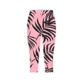 thumbnail image 4 of QATAINLAV Womens Milk Silk Soft Cropped Leggings 2025 Summer Palm Trees Beach Leggings Casual High Waisted Tummy Control Workout Tight Capris Pink S Vacation Sales, 4 of 6