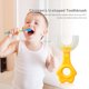 thumbnail image 3 of Cepillo de dientes para bebés Limpieza de dientes de silicona en forma de U para niños (Gato amarillo 6-12) Ehuebsd sin BPA, 3 of 9
