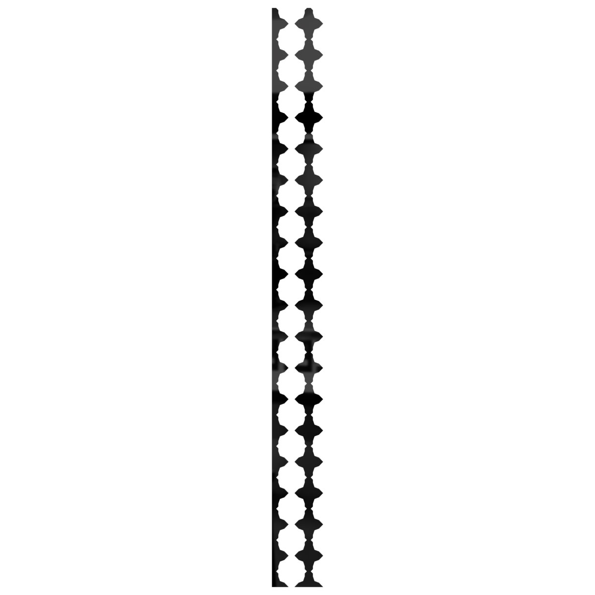 Ekena Millwork 94"H x 1/8"T Pandora Adjustable Acrylic Decorative Slat Wall Panel Kit, Black (contains 16 Slats + 1 Straight Edge Starter Slat)