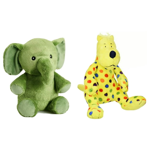 Put Me In The Zoo Spotted & Grandpa Green Elephant Set Plush Dolls 12” Kohl’s New