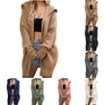 thumbnail image 1 of Sentmoon Cardigans pour Femmes Col Oversize Chandails à Manches Longues pour Femmes Couleur Unie Respirant Ample Long Tenue de Voyage pour Femmes avec Poche Automne et Hiver pour Rendez-Vous Café Chandail Noir P, 1 of 6